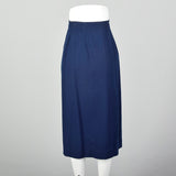 XS 1940s Pendleton Navy Blue Skirt