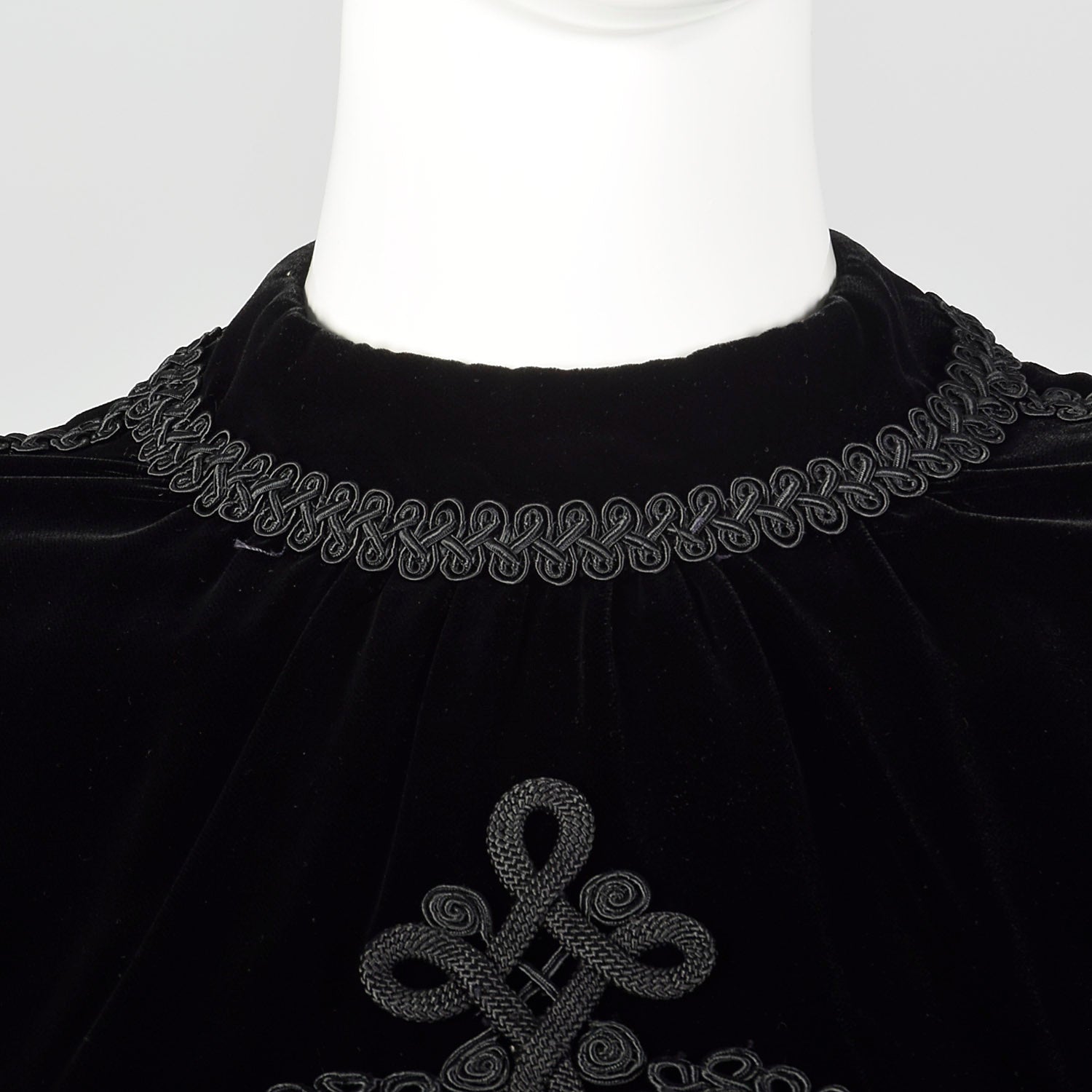 Small 1960s Black Velvet Two Piece Ensemble