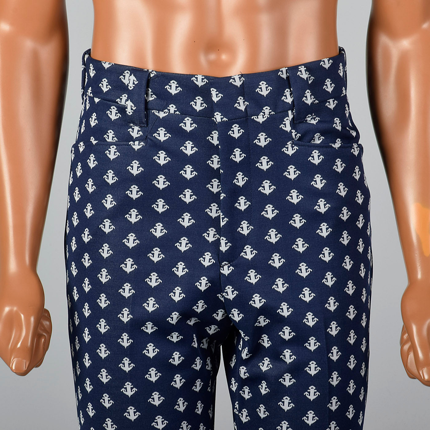 1970s Mens Deadstock Nautical Pants with Anchors