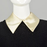 Small 1970s Kiki Hart Dress Disco Black Sequin Maxi Long Sleeve Evening Gown