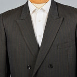 1980s Mens Double Breasted Suit Jacket