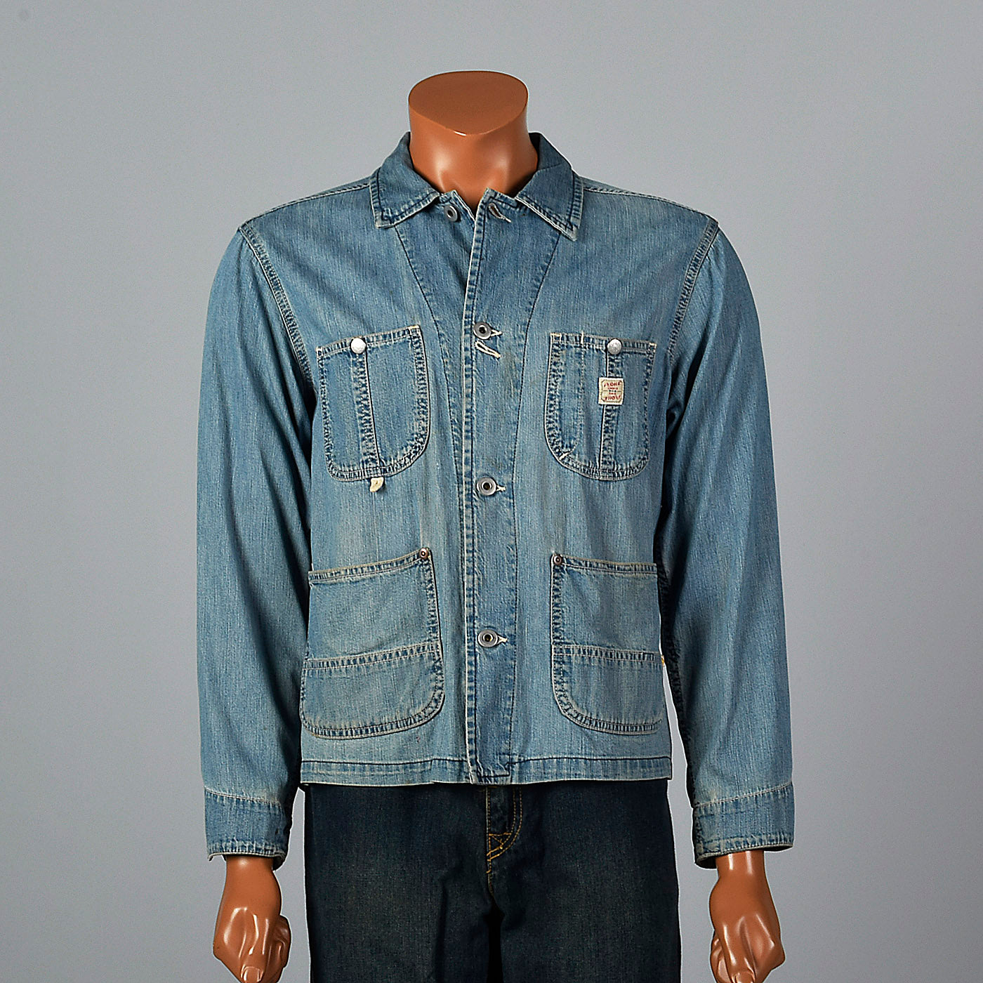 1990s Adriano Goldschmied Work Wear Inspired Shirt