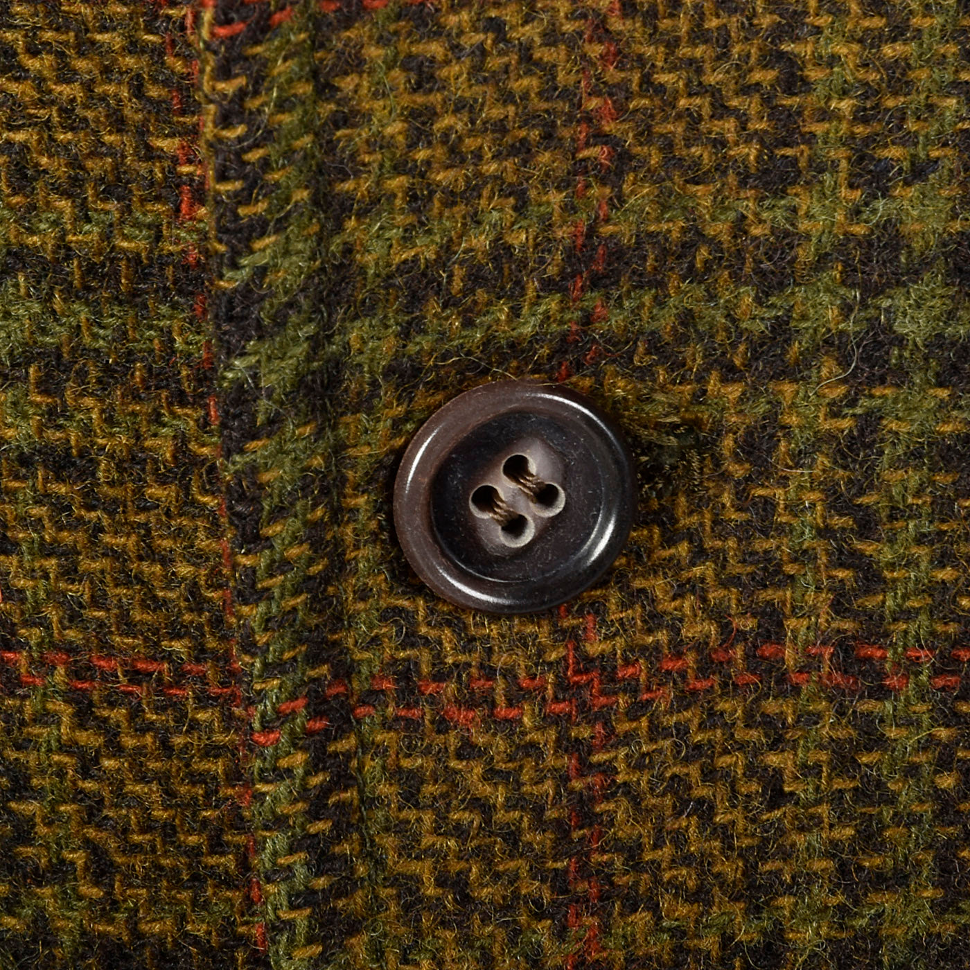 1960s Mens Brown and Red Plaid Jacket