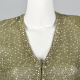 1990s Liancarlo Green Silk Women's 2 Piece Outfit
