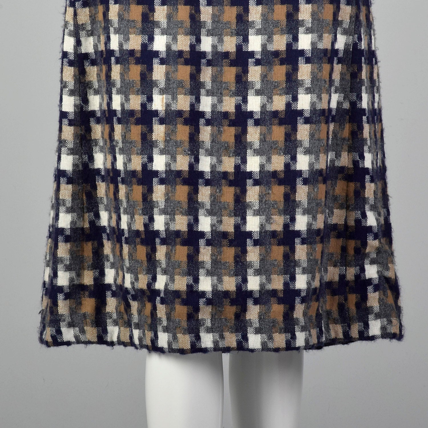 1970s Cropped Jacket and A Line Skirt Set in Wool Tweed
