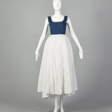 XS Reproduction 1780s Robe A L'Anglais Dress Box Pleat Embroidered Petticoat 5pc Repro Gown