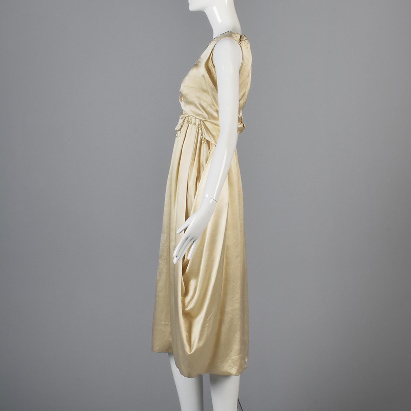 1920s Ivory Silk Wedding Dress