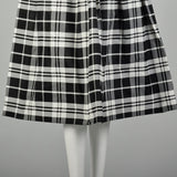 XL 1980s Black Prom Dress Strapless Velvet Plaid Formal Evening