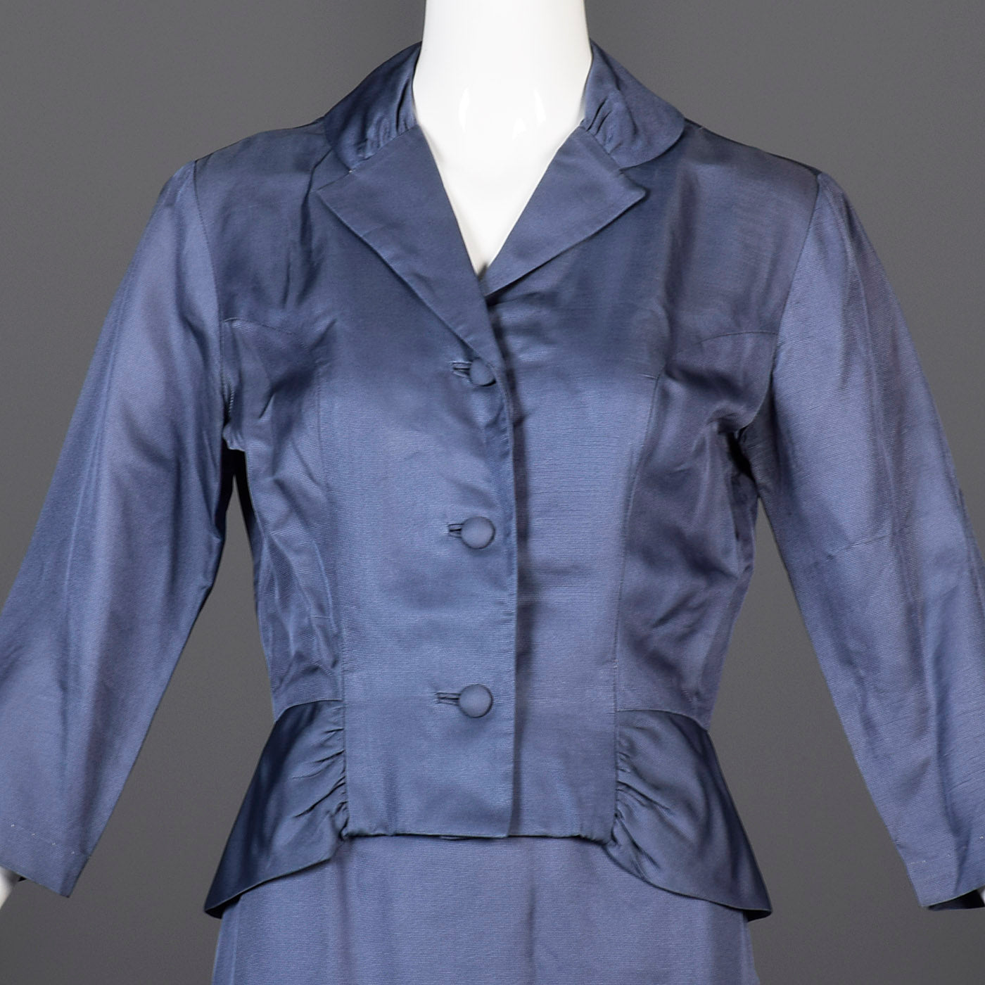 1940s Silk Faille Skirt Suit