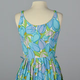1950s Cotton Print Summer Dress