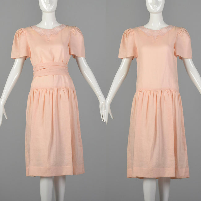 Small Albert Nipon 1980s Linen Dress