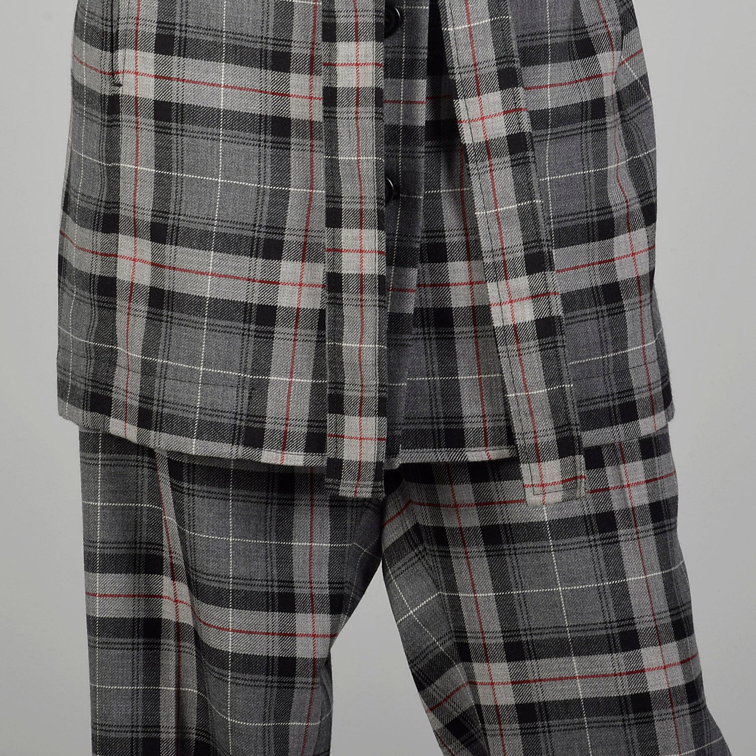 XXL Pendleton Plaid Pant Suit with Gray Shirt Jacket