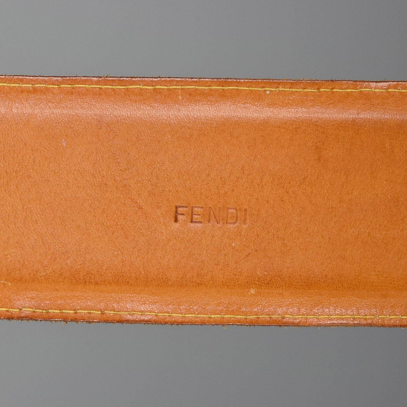 1980s Fendi Brown Wide Leather Belt