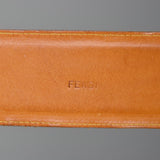 1980s Fendi Brown Wide Leather Belt