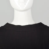 XS 1960s Sleeveless Mod Little Black Shift Dress