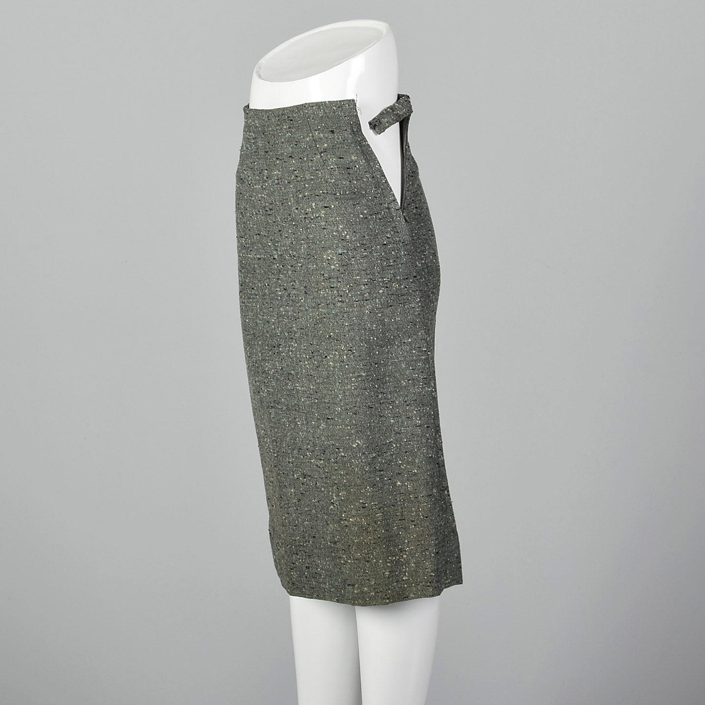 1950s Green Tweed Skirt