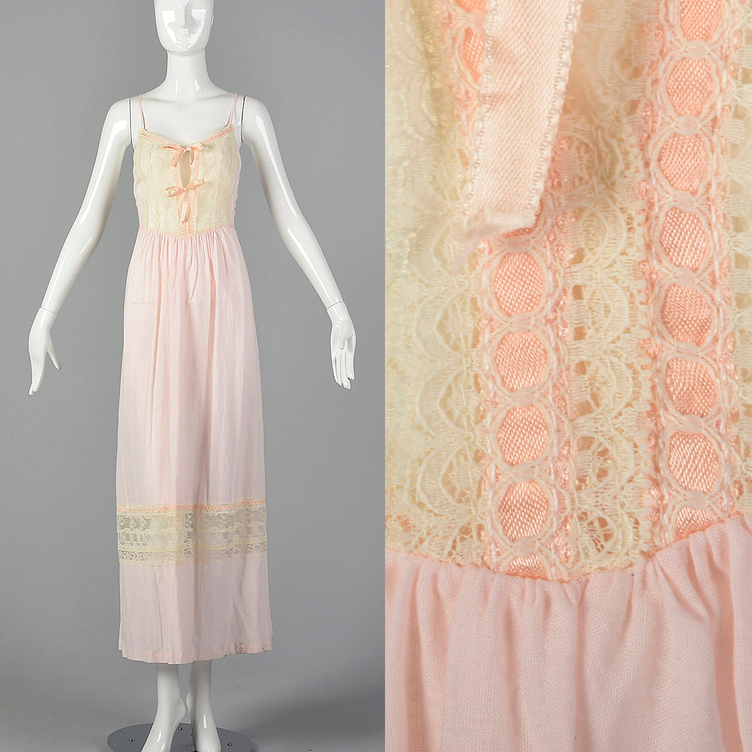 1970s Christian Dior Pink Nightgown