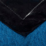 1960s Pierre Cardin Space Age Mod Blue Mohair and Black Vinyl Mini Skirt
