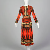 1970s Suzy Perette by Victor Costa Bohemian Dress