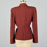 Medium 1940s Red and Black Check Jacket