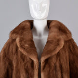 1950s Mink Coat with Dramatic Scalloped Collar