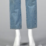 1990s Mom Jeans Medium Wash with Tapered Leg