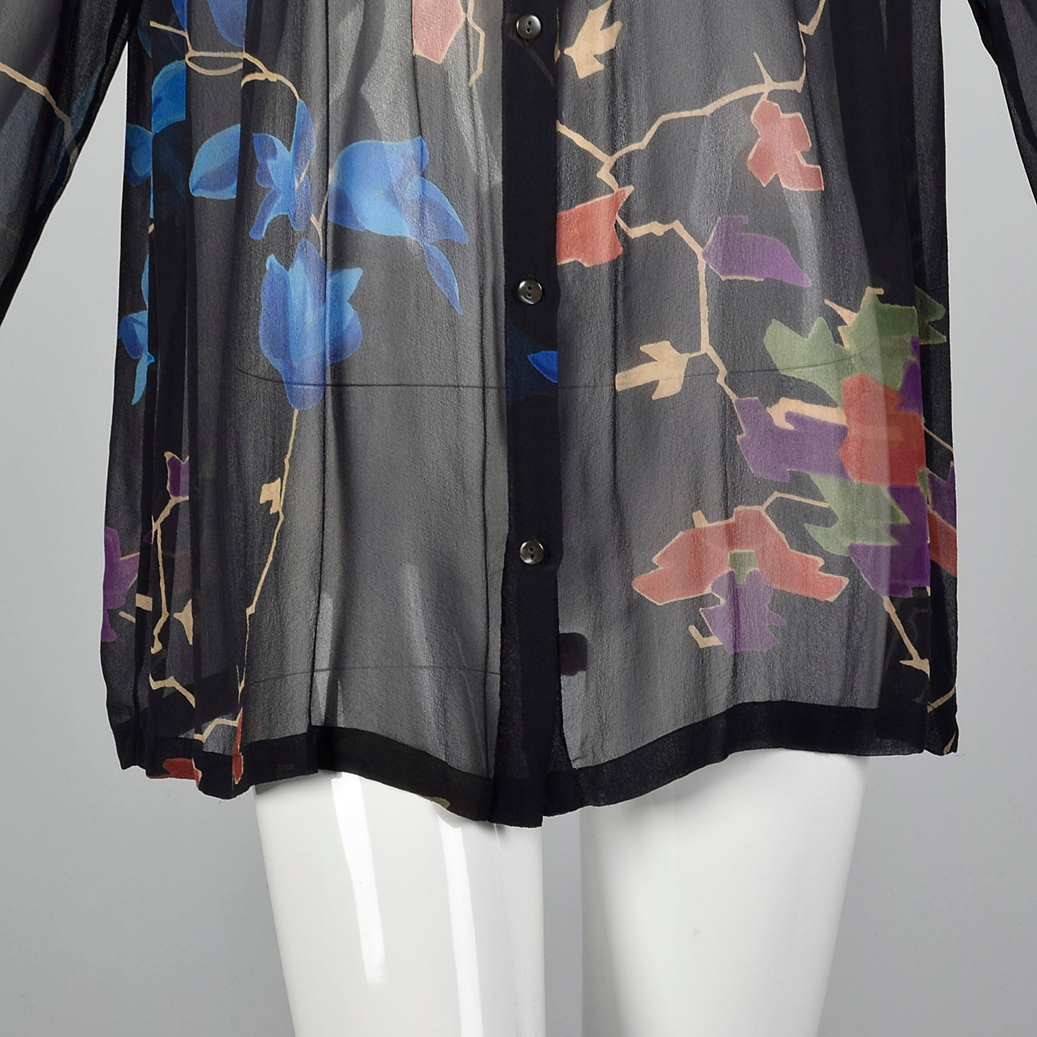 Medium Dries Van Noten 2000s Sheer Silk Blouse
