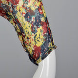 1980s Gianni Versace Sheer Bohemian Silk Blouse