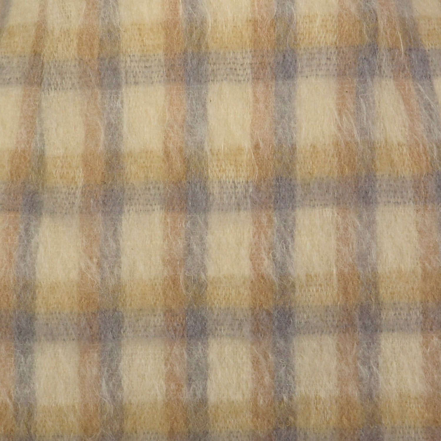 1960s Small Plaid Mohair Cheongsam Dress