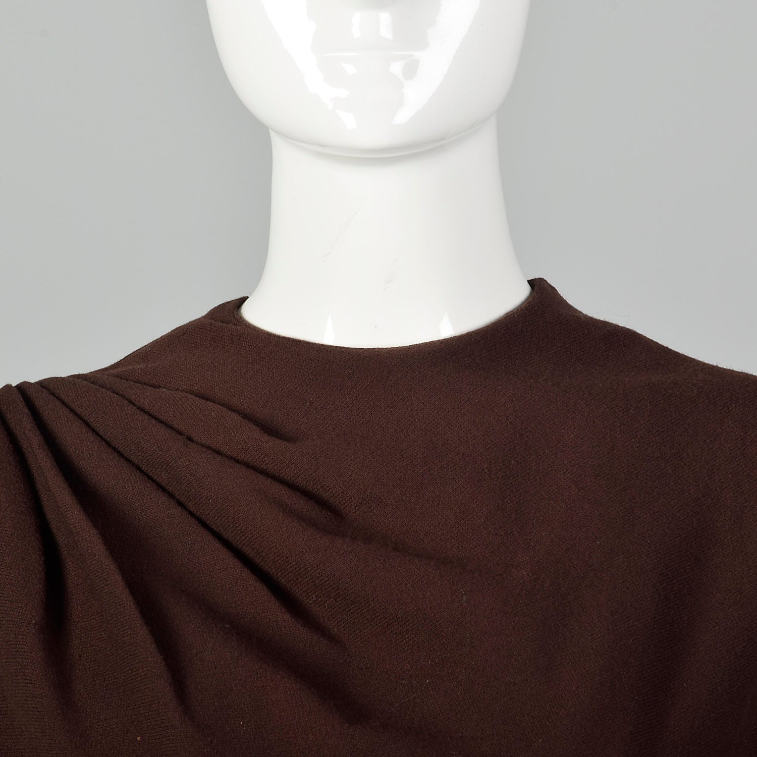 Medium 1940s Dorothy O'Hara Brown Wool Dress