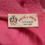 XS 1960s Pink Wool Tweed Top and Maxi Skirt Set