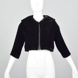2000s Diane Von Furstenberg Black Velvet Shrug