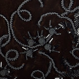Late 1930s-Early 1940s Brown Velvet Beaded Wrap