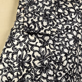 1960s James Galanos Formal Silk Opera Coat in a Black and White Floral