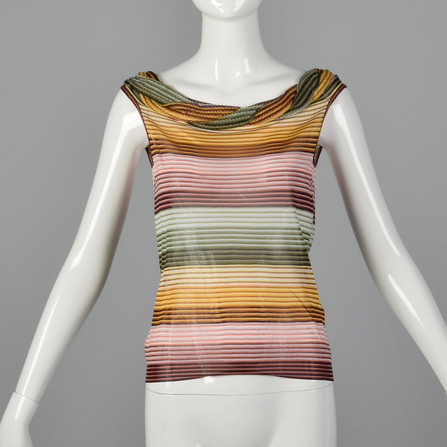 1980s Missoni Knit Stripe Top