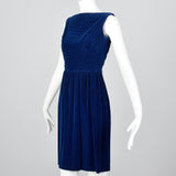 1960s Lanz Original Blue Velvet Dress