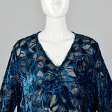 XL 1920s Silk Devore Blouse