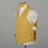 Large 1950s Vest Yellow Belvoir Waistcoat English Riding Vest Fox Hunting