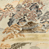 1950s Metallic Brocade Robe in Landscape Motif