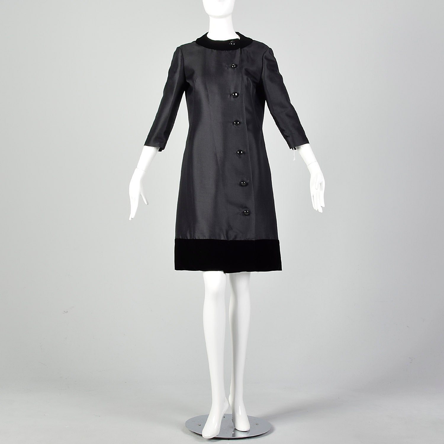 Small 1960s Silk and Wool Cocktail Dress