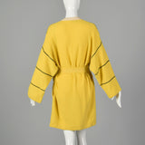 Medium Sonia Rykiel 1990s Yellow Heavy Cardigan Jacket