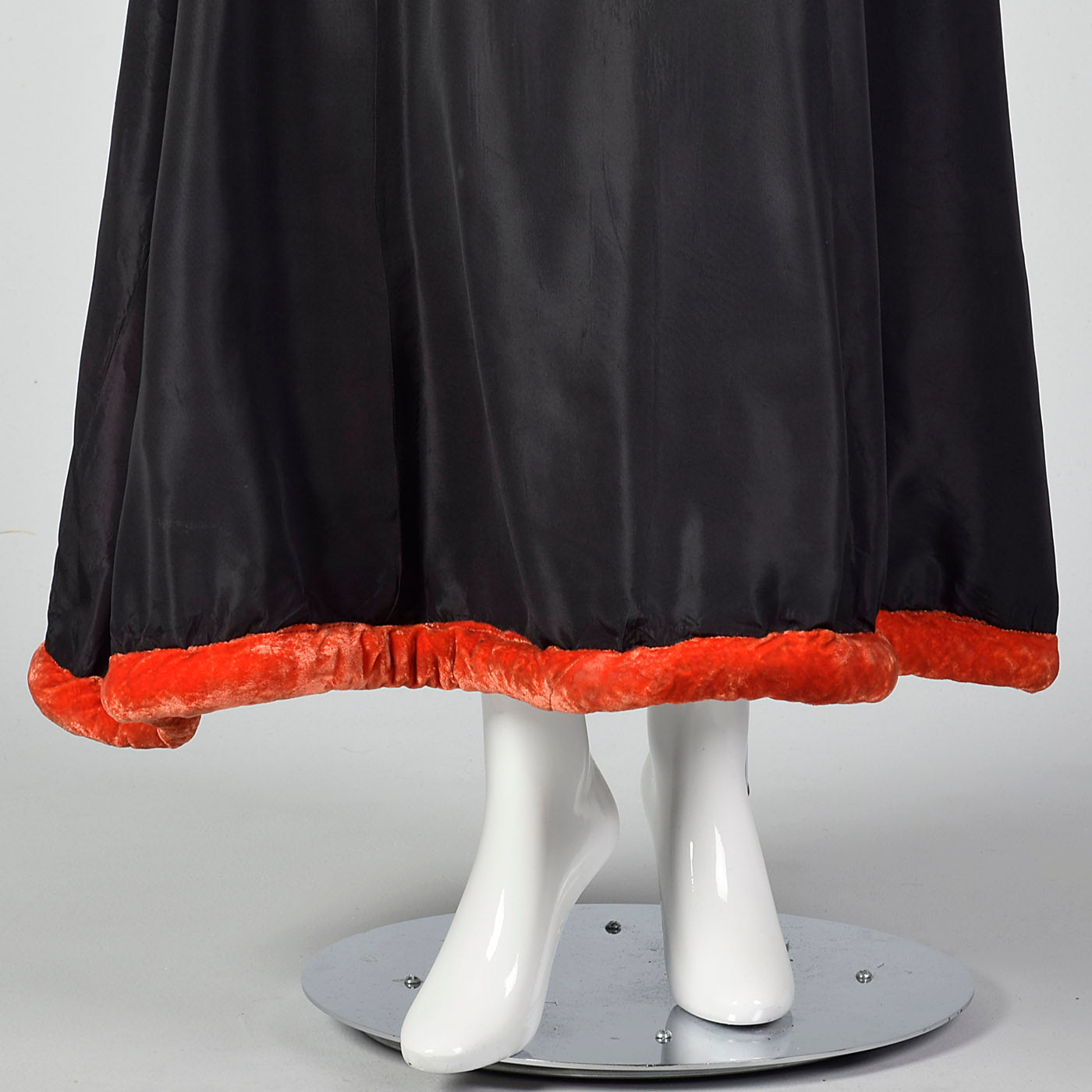1940s Black Taffeta Party Dress with T-Strap Back