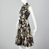 2000s Tracy Reese Silk Floral Print Dress with Slip