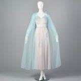 1950s Blue Nightgown and Peignoir Set