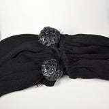 Small Galanos Late 1970s Minimalist Black Pencil Dress