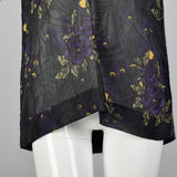 2010s Marni Green Silk and Wool Floral Top