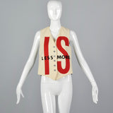 Moschino Less is More Novelty Typography Vest