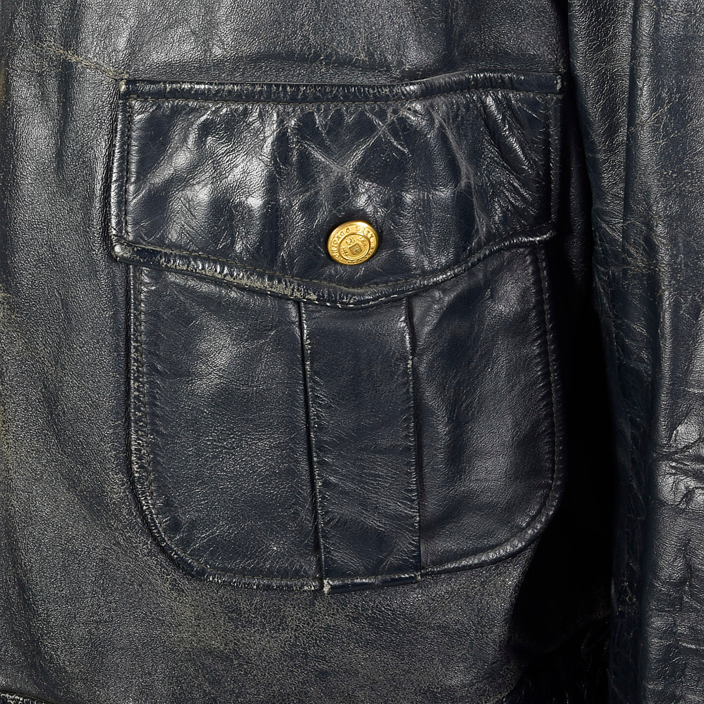 1950s Mens Chicago Police Leather Jacket