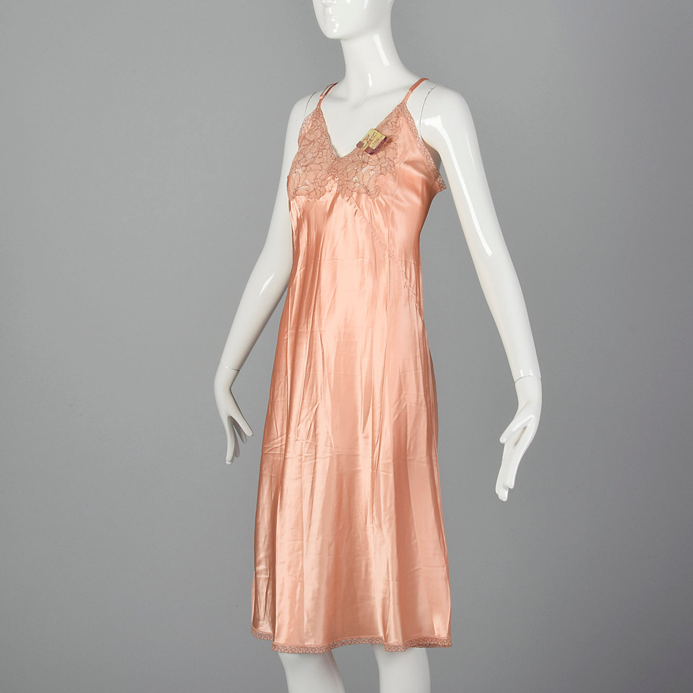 1940s Deadstock Pink Rayon Full Slip
