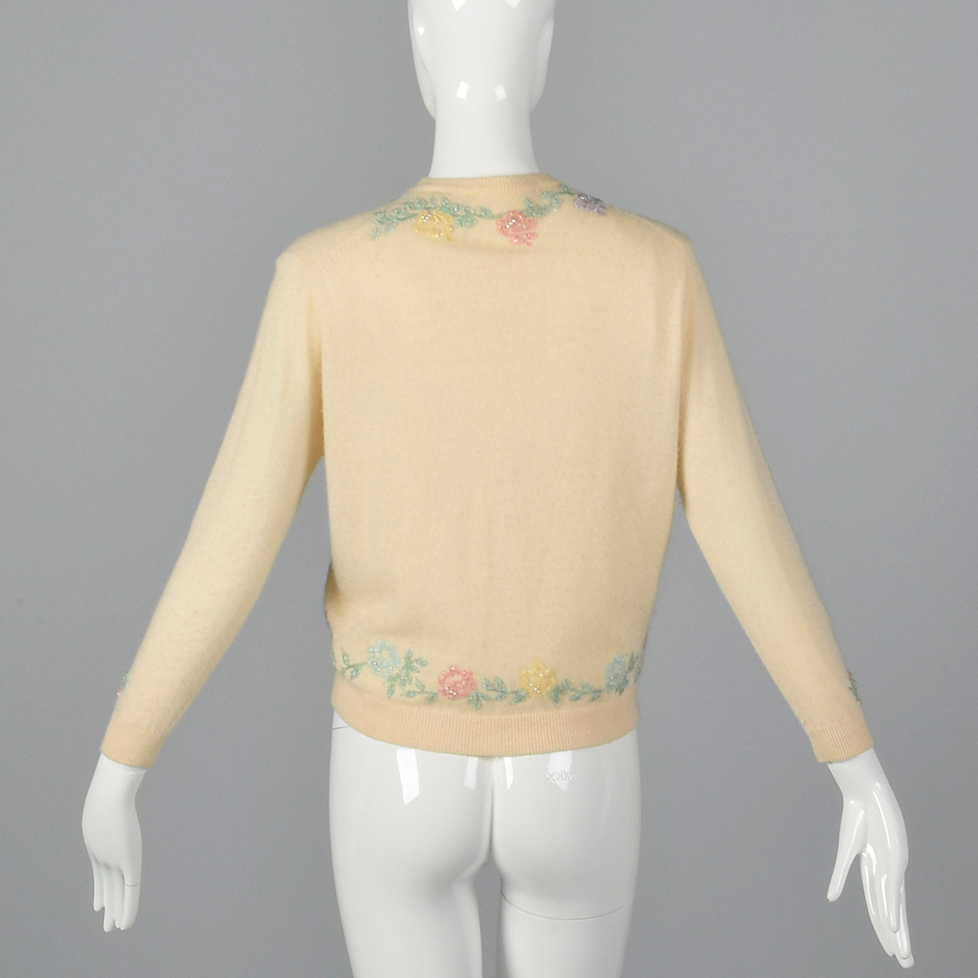1960s 100% Cashmere Beaded Cardigan